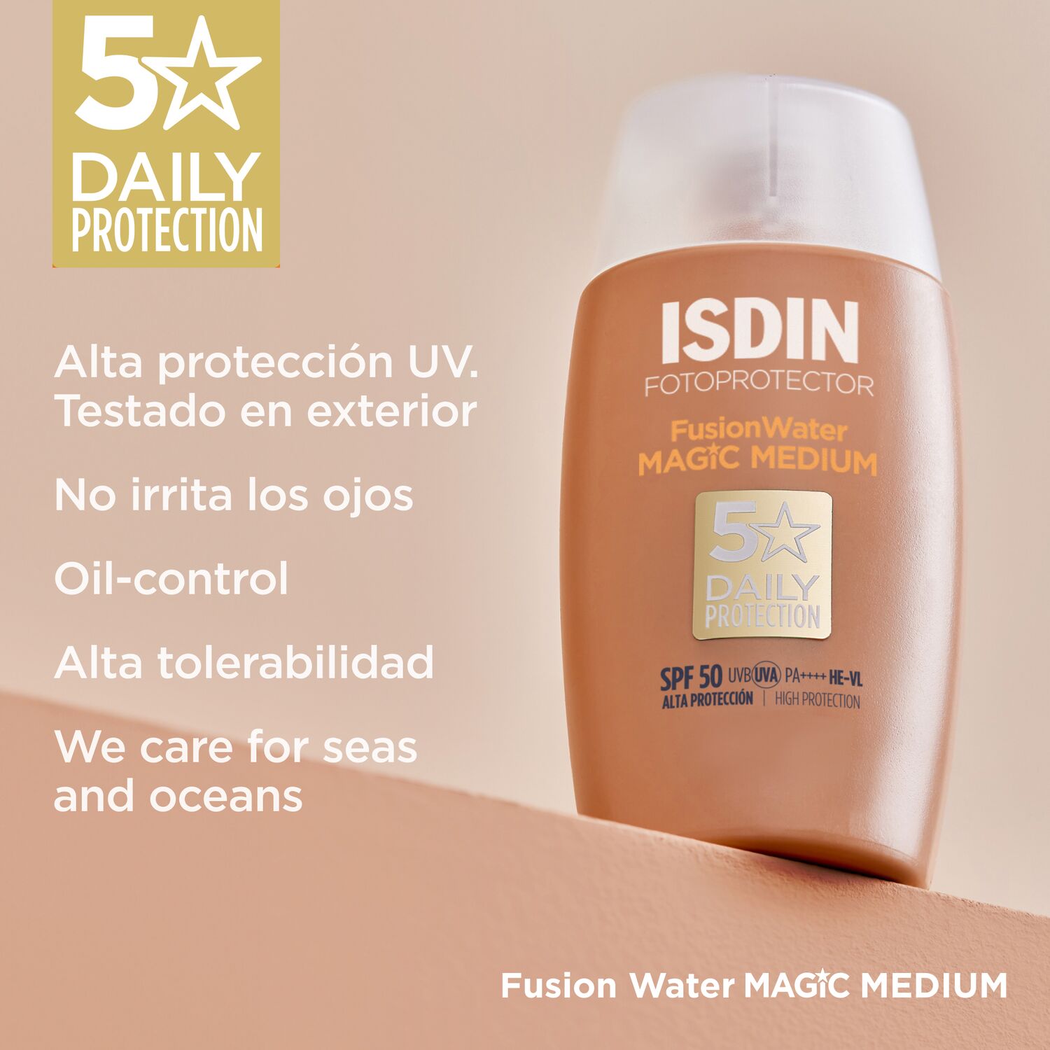 FOTOPROTECTOR ISDIN SPF 50 FUSION WATER COLOR (PROTECTOR SOLAR FACIAL CON COLOR)